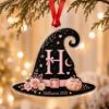 Picture of Personalized Halloween Witch Hat Acrylic Ornament, Custom Initial Halloween Tree Decoration, Pumpkin Keepsake Gift 2026 Halloween Onrament