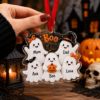 Picture of Personalized Family Ghost Acrylic Ornament, Custom Halloween Boo Crew Ornament, Ghost Family Name Ornament, Halloween Keepsake Gift Hallo
