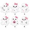 Picture of Personalized Ghost Halloween Acrylic Ornament, Custom Cute Halloween Ghost Name Ornament, Pink Bow Ghost Christmas Tree Decoration Gift