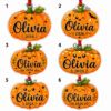 Picture of Personalized Pumpkin Acrylic Ornament, Custom Halloween Pumpkin Name Ornament, Cute Pumpkin Keepsake, Fall Decor Gift for Kids Family