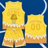 Picture of Personalized Basketball Birthday Girl Outfit, Custom Pink Ice Cream Jersey Set, Birthday Girl Tank Top & Shorts with Name Number