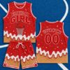 Picture of Personalized Basketball Birthday Girl Outfit, Custom Pink Ice Cream Jersey Set, Birthday Girl Tank Top & Shorts with Name Number