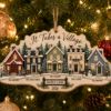 Picture of Personalized Neighborhood Christmas Ornament, It Takes a Village Wooden Ornament, Custom Family Names Street Gift, Neighbor Keepsake