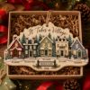 Picture of Personalized Neighborhood Christmas Ornament, It Takes a Village Wooden Ornament, Custom Family Names Street Gift, Neighbor Keepsake