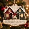 Picture of Personalized Neighborhood Christmas Ornament, It Takes a Village Wooden Ornament, Custom Family Names Street Gift, Neighbor Keepsake