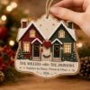 Picture of Personalized Neighborhood Christmas Ornament, It Takes a Village Wooden Ornament, Custom Family Names Street Gift, Neighbor Keepsake