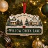 Picture of Personalized Neighbor Christmas Ornament, From Our House to Yours, Custom Family Names and Street Sign, Wooden Holiday Gift 2026