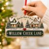 Picture of Personalized Neighbor Christmas Ornament, From Our House to Yours, Custom Family Names and Street Sign, Wooden Holiday Gift 2026