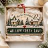 Picture of Personalized Neighbor Christmas Ornament, From Our House to Yours, Custom Family Names and Street Sign, Wooden Holiday Gift 2026