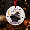 Picture of Personalized First Halloween Ornament, Baby Halloween Ornament, Witch Cat Halloween Keepsake, Baby's First Halloween Gift, Ceramic Ornament