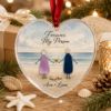 Picture of Forever My Person Heart Ornament, Personalized Couple Christmas Ornament, Beach Pebble Art Acrylic Ornament, Romantic Gift for Couples