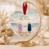 Picture of Forever My Person Heart Ornament, Personalized Couple Christmas Ornament, Beach Pebble Art Acrylic Ornament, Romantic Gift for Couples