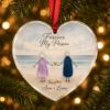 Picture of Forever My Person Heart Ornament, Personalized Couple Christmas Ornament, Beach Pebble Art Acrylic Ornament, Romantic Gift for Couples