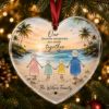 Picture of Personalized Family Christmas Ornament, Beach Family Ornament, Custom Family Keepsake, Coastal Acrylic Christmas Ornament, Family Gift