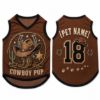 Picture of Personalized Cowboy Dog Jersey, Custom Western Pet Jersey, Custom Name & Number Dog Shirt, Cowboy Pup Pet Jersey, Country Dog Gift