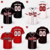 Picture of Personalized Red Baseball Jersey, Custom Team Jersey, Custom Name Number Baseball Shirt, Softball Uniform, Men's Women's Gift Red Team