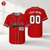 Picture of Personalized Red Baseball Jersey, Custom Team Jersey, Custom Name Number Baseball Shirt, Softball Uniform, Men's Women's Gift Red Team