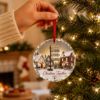 Picture of Personalized Family Neighbor Christmas Ornament, Custom Family Name Glass Ornament, Christmas Together Keepsake, Multi Family Holiday Gift
