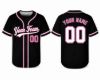 Picture of Personalized Baseball Jersey, Custom Team Jersey, Pink Baseball Shirt, Custom Name Number Jersey, Softball Jersey, Breast Cancer Team Shirt