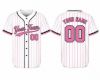 Picture of Personalized Baseball Jersey, Custom Team Jersey, Pink Baseball Shirt, Custom Name Number Jersey, Softball Jersey, Breast Cancer Team Shirt