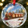 Picture of Personalized Family Train Glass Ornament, Custom Name Christmas Train Ornament, Holiday Family Keepsake Gift, Christmas Decor Ornament 2026