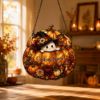 Picture of Personalized Pumpkin Ghost Suncatcher, Custom Acrylic Halloween Window Hanging, Cute Witch Ghost Fall Decor, Pumpkin Ornament, Autumn Home