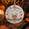 Picture of Personalized Ghost Coffee Halloween Ornament, Custom Ceramic Couple Ornament, Pumpkin Spice Lovers Gift, Fall Coffee Keepsake Decor Ornament