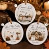 Picture of Personalized Ghost Wedding Halloween Ornament, Custom Ceramic Newlywed Ornament, Just Married Gift, First Halloween Married Keepsake