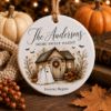 Picture of Personalized Ghost Wedding Halloween Ornament, Custom Ceramic Newlywed Ornament, Just Married Gift, First Halloween Married Keepsake