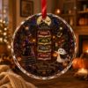 Picture of Personalized Halloween Book Ornament, Custom Family Library Glass Ornament, Halloween Bookshelf Crystal Keepsake Gift for Readers Halloween