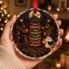 Picture of Personalized Halloween Book Ornament, Custom Family Library Glass Ornament, Halloween Bookshelf Crystal Keepsake Gift for Readers Halloween