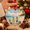 Picture of Personalized Couple Beach Glass Ornament, Our Happy Place Heart Ornament, Custom Names Vacation Keepsake, Romantic Christmas Gift 2026