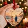 Picture of Personalized Couple Beach Glass Ornament, Together Forever Heart Ornament, Custom Names Romantic Christmas Keepsake, Anniversary Gift 2026