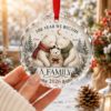 Picture of The Year We Became A Family Ornament 2026, Personalized Glass Christmas Ornament, Custom Family Bear Ornament, New Family Christmas Gift
