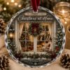 Picture of Personalized Family Christmas Window Glass Ornament, Custom Family Name Ornament, Christmas at Home Keepsake, Holiday Christmas Gift 2026