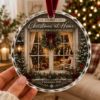 Picture of Personalized Family Christmas Window Glass Ornament, Custom Family Name Ornament, Christmas at Home Keepsake, Holiday Christmas Gift 2026