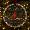 Picture of Personalized Cardinal Memorial Ornament, Custom Name and Dates Crystal Glass Keepsake, Sympathy Gift, Loss of Loved One Christmas Decor 2026