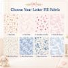 Picture of Personalized Pink Toile Scene Name Pillow, Embroidered Appliqué Scalloped Cushion, Nursery Decor, Baby Shower Gift