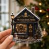 Picture of Personalized Bookstore Christmas Ornament, Custom Book Nook Ornament, Books & Coffee Holiday Ornament, Book Lover Christmas Keepsake