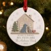 Picture of Personalized Pet Family Christmas Ornament, Custom Dog & Cat Christmas Ornament, Pet Lover Christmas Gift, Pet Family Keepsake Ornament