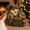 Picture of Personalized Book Lover Acrylic Ornament, Custom Reader Christmas Ornament, Librarian Christmas Bookworm Gift, Cozy Reading Ornament