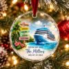 Picture of Personalized Cruise Ship Ornament, Custom Family Cruise Christmas Ornament, Caribbean Vacation Keepsake, Ship Name Gift, Travel Cruise Decor
