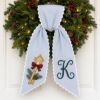 Picture of Personalized New Home Christmas Wreath Sash, Embroidered Key Wreath Sash, New Family Christmas Holiday Door Decor, Home Gift Wreath Bow