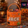 Picture of Personalized Halloween Basket, Gamer Trick or Treat Bag, Custom Name Candy Bucket for Kids, Pixel Halloween Boo Basket, Gamer Halloween Gift