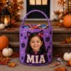 Picture of Personalized Photo Halloween Basket, Custom Face Trick or Treat Bag, Kids Candy Bucket, Personalized Boo Basket, Halloween Gift for Kids