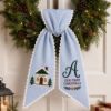Picture of Personalized First Christmas Sash, Embroidered New Home Sash, Our First Christmas Monogram Sash, New Home Gift, Christmas Holiday Keepsake