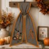 Picture of Personalized Witchy Halloween Sash, Potion Bottle Embroidered Monogram Sash, Black Gingham Spooky Season Accessory, Custom Halloween Gift