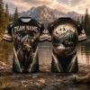 Picture of Personalized Moose Hunting Shirt, Custom Moose Hunter Jersey, Hunting Team Long Sleeve, Custom Name Outdoor Shirt, Gift for Hunter Men