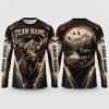 Picture of Personalized Moose Hunting Shirt, Custom Moose Hunter Jersey, Hunting Team Long Sleeve, Custom Name Outdoor Shirt, Gift for Hunter Men