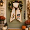 Picture of Personalized Teacher Halloween Sash, Boo Crew Embroidered Sash, Custom Teacher Halloween Class  Accessory, Ghost Pencil Fall Gift Teacher